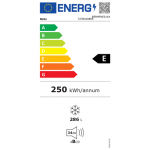 BEKO Freezer | B5RMFNE314X | Energy efficiency class E | Upright | Freestanding | Height 186.5 cm | Total net capacity 286 L | No Frost system | Grey