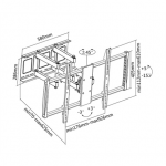Sunne | Wall Mount | 60-100-EA | 60-100" | Maximum weight (capacity) 80 kg | Black