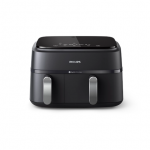 PHILIPS Dual Basket Air Fryer | NA351/00 3000 Series | 2750 W Power | 9 L Capacity | Rapid Air Technology | Black