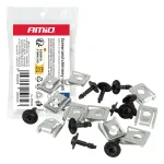 Amio Screw and mounting clip set 18 mm 5 mm, 10 sets -05032