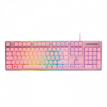 Deltaco USB gaming keyboard, RGB, pink, PK75