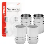 Amio Aluminium valve cap silver 4 pcs