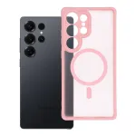 Case for Samsung S25 ULTRA Full Matte Mag Cover compatible with MagSafe light pink
