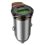 Hoco NZ16A car charger | 25W | PD, QC | USB-C, USB-A | gray