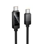 Cable USB C to USB C Hoco 3A 60W with Dpot Matrix LCD 1 m U154 black