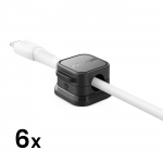 Joyroom JR-ZS368 Magnetic Cable Organizer 6pcs, Black