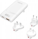 Logilink Dual-USB GaN Travel Charger, 65W, USB-C, USB-A