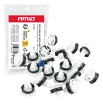 Amio Upholstery clip set with rubber seal 20 mm 9 mm, 20 pcs. -05029