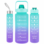 Extralink | 3-in-1 Motivational Bottle | Blue-Purple Set 2000ml + 900ml + 300ml