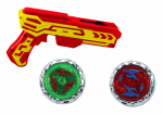 LEAN Toys Set Gun Launcher with 2 Metal Discs and Red Lights