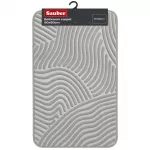 SAUBER Bathroom mat 50x80 cm, light grey/silvery