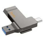 Hoco 64GB USB 3.2 Pendrive (USB A + USB C) UD15 gray
