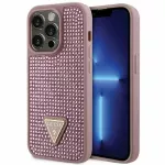GUESS GUHCP14LHDGTPP iPhone 14 Pro 6.1" pink hardcase with rhinestone triangle