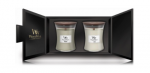 Woodwick Fireside  AND  Linen Scented Candle Set, 2 x 85 g
