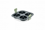Lku Air Fryer Doughnut Mold, 4-hole Grey