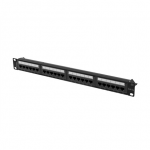 LANBERG 24-Port 1U 19" CAT.6A UTP Patch Panel | PPUA-1024-B | Black