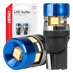Amio LED bulbs CANBUS T10 W5W 5SMD 3030 White 12V 24V -04240