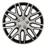 Versaco Hubcap DAKAR NC 14" SILVER AND BLACK with chrome nuts