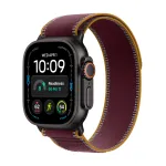 APPLE Watch Ultra 4 (GPS + Cellular) 49 mm black titanium case and wine Trail Loop, S/M (MJC34KS/A)