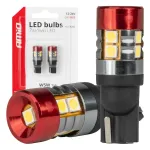 Amio LED bulbs CANBUS T10 W5W 9 SMD 3030 White 12V 24V -04242