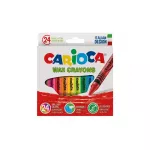 Carioca Wax crayons, 24 pcs, washable