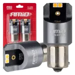 Amio LED CANBUS PRO series PY21W 4x3030 SMD Amber 12V 24V -03584