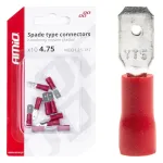 Amio Spade type connectors 4.75mm 0.5-1.5mm 10A 10 pcs