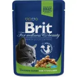 Brit Premium Chicken Slices Sterilised 100 g complete wet food for sterilised cats with chicken