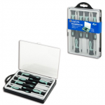 Logilink | WZ0021, Precision screwdriver set, 6 pieces. | Steel screwdriver bits for precision work. Durable polypropylene handle. Includes transport case. The set contains: 1x T5 x 50 mm, 1x T6 x 50
