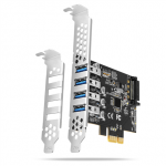 AXAGON PCI-Express card with four external USB 3.2 Gen1 ports, dual power | PCEU-43RS