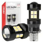 Amio LED bulbs CANBUS T15 W16W 15SMD 2835 White 12V 24V -04245