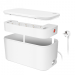 Logilink Cable box with 5-way Socket Strip, USB/Schuko, White