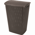Curver 216581 laundry basket, 55 L, square, rattan, brown