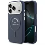 Karl Lagerfeld Case Embossed Open Ring RSG Logo MagSafe for iPhone 18 Pro / 17 Pro blue