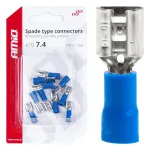 Amio Spade type connectors 7.4mm 1.5-2.5mm 15A 10 pcs