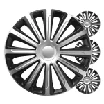 Versaco Car hubcaps 4pcs set Trend black AND silver 16" COLOR BOX