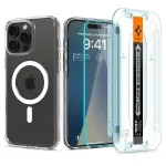 Spigen Ultra Hybrid MagSafe, white + Glass tR EZ Fit Pack - iPhone 16 Pro Max