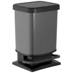 rotho Waste bin 20L Paso, IML carbon metallic