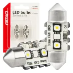 Amio LED CANBUS bulbs 12SMD Festoon C5W 3838 31mm White 12/24V -04247