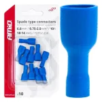 Amio Spade type connectors 6.6mm 0.75-2.5mm 15A 10 pcs