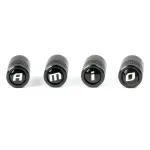 Amio Aluminium Black Valve cap 4 pcs