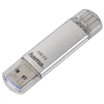 Hama C-Laeta USB flash drive 64 GB USB Type-A / USB Type-C 3.2 Gen 1 (3.1 Gen 1) Silver
