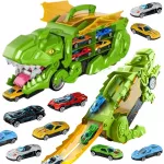 Woopie dinozauro sunkvežimis ir automobilių trasa, 13 dalių