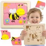 Viga Montessori medinė bitutės dėlionė