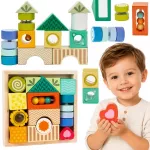 Classic World Medinės Sensorinės Montessori Kaladėlės, 14 Dalių