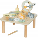 Mamabrum Medinis Mokomasis Veikos Stalas 7in1 Su Cimbolais Ir Gong Wild Jungle