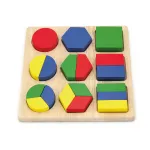 Viga medinė geometrinių figūrų dėlionė, 58573