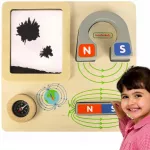 Masterkidz medinė magnetizmo pažinimo lenta su kompasu