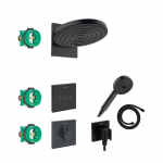 Potinkinis termostatinis du&scaron;as 7 in 1 komplekte HANSGROHE Pulsify S 260, 2jet, Matt Black