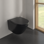 Villeroy & Boch Subway 3.0 TwistFlush su SoftClose dangčiu ir CeramicPlus danga (Matinė juoda / Black Matt)